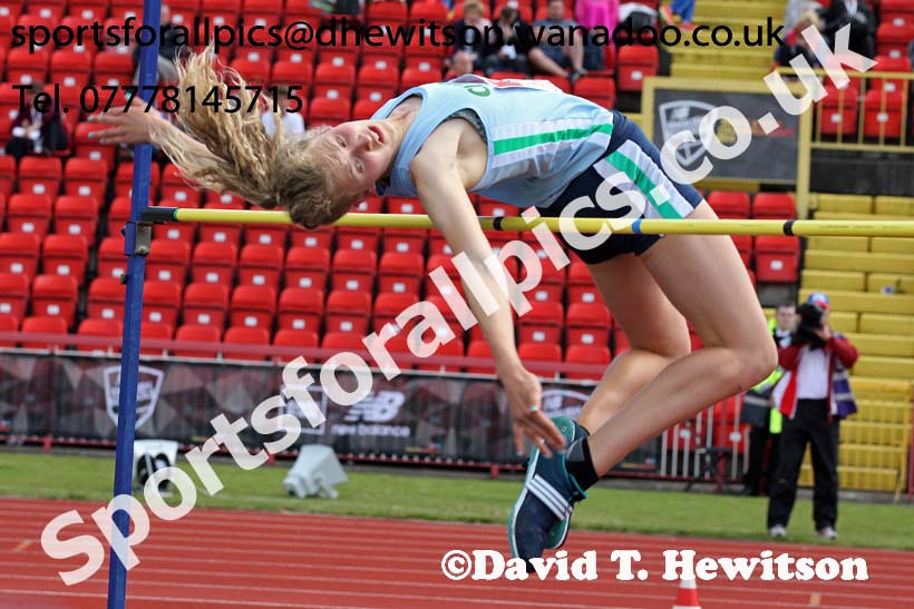 Junior girls high jump, English Schools Track and Field. Photo: David T. Hewitson/Sports for All Pics